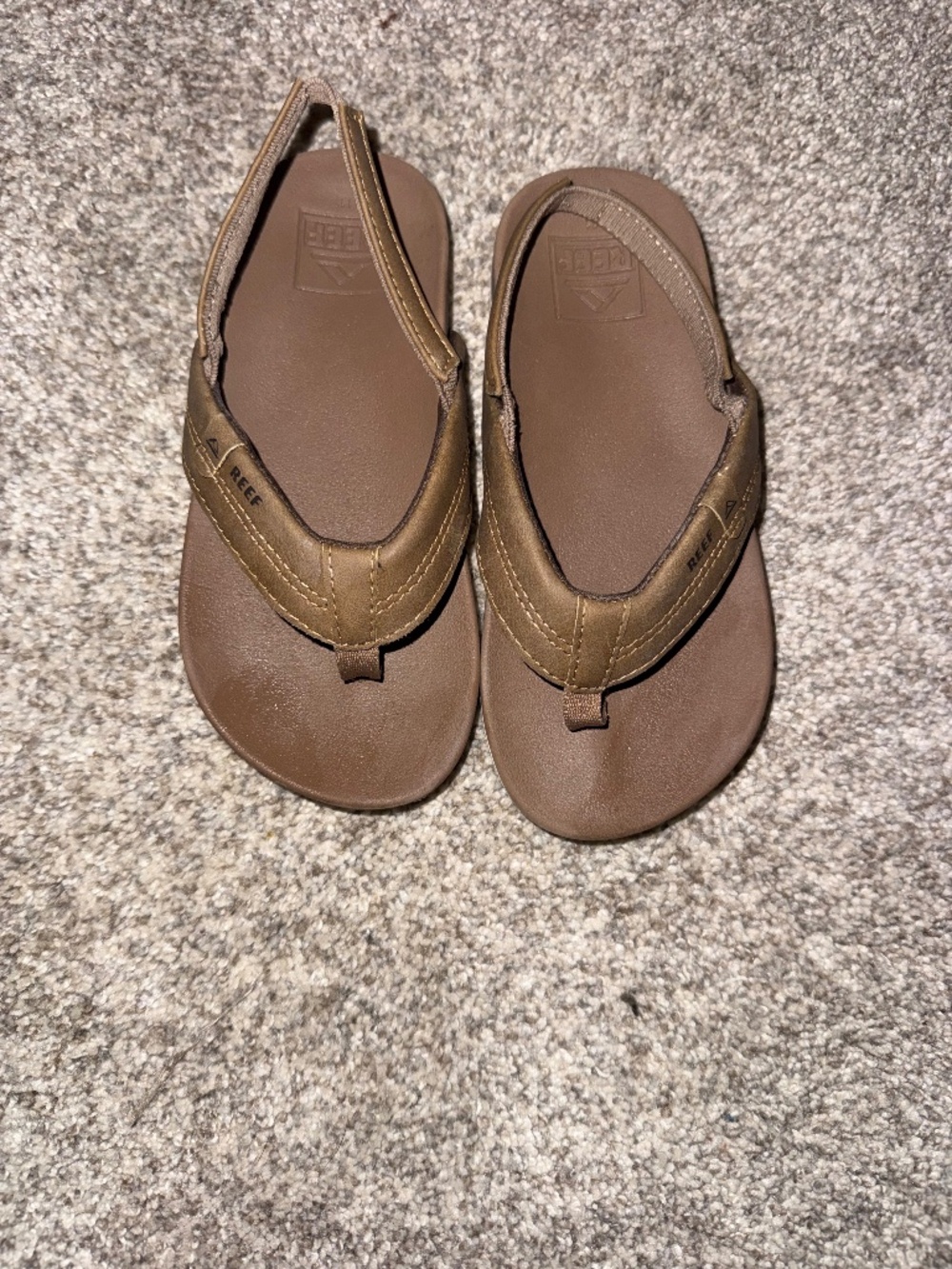 REEF Kids Brown Slingback Flip Flop Sandals Children’s Size 11 Beach Shoes